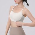 thumbnail image 5 of Women's Sports Bra Sports Bra Vest Push-Up Yoga Fitness Sports Bra With Removable Chest Pad Bras for Women No Underwire White S, 5 of 6