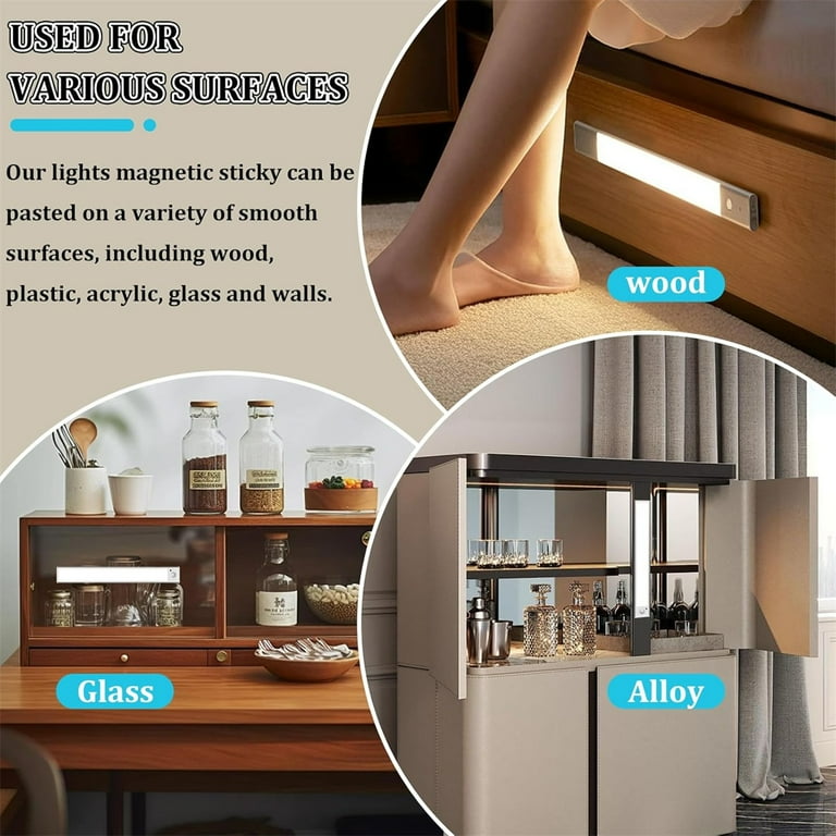 6st Metalen Vervangende Magnetische Strips voor Onder de Kast, met
