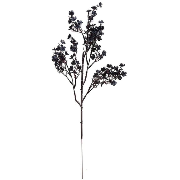 Artificial Flowers Gypsophila 1 Stem Black for Fall Centerpieces