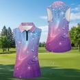 thumbnail image 4 of Aplkyhs Purple Glitter Matching Golf Shirts for Couple Moisture Wicking Golf Tank Top for Women Racerback Design Keep Cool in Hot Weather Breathable Fabric Lightweight, 4 of 6