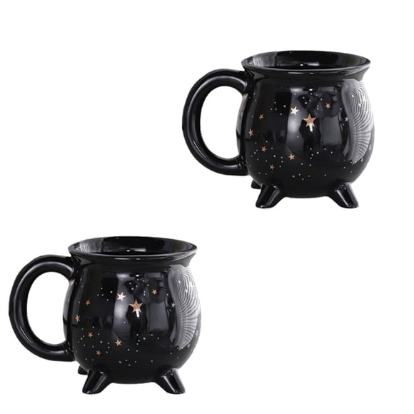 Ceramic Star Witch Coffee Cup Halloween Witch Can Mug