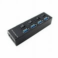 thumbnail image 3 of US Plug 5V 4 Port USB3.0 HUB With Switch Cable High Speed Splitter Power Adapter For PC Laptop, 3 of 8