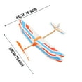 thumbnail image 6 of Twin Wing Rubber Band Powered Airplane Foam Glider Science Craft Toy Outdoor Flying Model For Kids Educational Activity, 6 of 7
