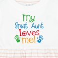 thumbnail image 4 of Inktastic My Great Aunt Loves Me Girls Baby Dress, 4 of 5
