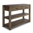 thumbnail image 6 of Grain Wood Furniture Montauk Console Table, Solid Wood with a Rustic Walnut Finish, 6 of 10