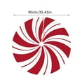 thumbnail image 3 of Red Christmas Tree Skirt - Polyester, Candy Cane Design, for Holiday Decor, 3 of 4