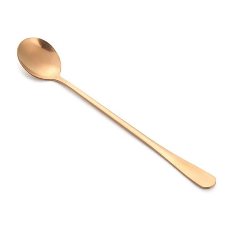 

Xewsqmlo Long Handle Stainless Steel Ice Spoon Coffee Spoons Tableware (Rose Gold)