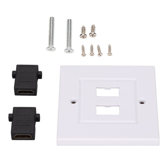 HD Multimedia Interface Extension Coupler, Easy To Install 3.4 X 3.4in ABS Household Video Wall Plate Outlet For Home Theater