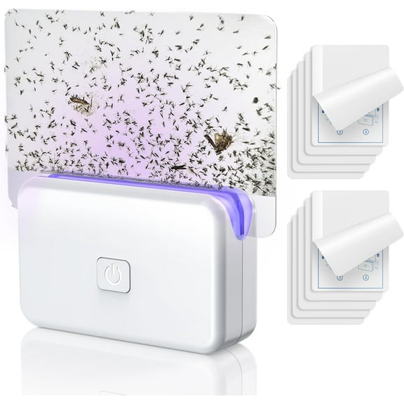 Fruit Fly Traps for Indoors (1 Device 10 Refills) Plug in Fly Trap for Gnats, Fruit Flies, Flying Insects Sleek Design Indoor Safe
