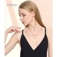 thumbnail image 5 of Collar con colgante circular minimalista de plata de ley S925, colgante redondo con collar para mujeres y niñas, 5 of 5