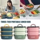 thumbnail image 1 of JTWEEN Lonchera Bento de 3 Niveles para Adultos, Lonchera Bento Apilable, Caja de Comida Sellada a Prueba de Fugas, Contenedor de Comida Portátil Seguro para Estudiantes y Trabajadores para Oficina, Escuela, Camping, 1 of 9