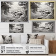 thumbnail image 4 of Designart "Monochrome Illusions Black and White Opt Art II" Modern Floater Framed Canvas Print, 4 of 7