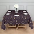 thumbnail image 3 of Dark Purple Sun Moon Star Pattern Square Tablecloth,Waterproof Square Table Cover,Wipeable Spillproof Washable Table Cover for Home Kitchen Party Decor 42"X42"(107x107cm), 3 of 6