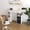 White/Black, variant on HOMLUX Computer Desk with Keyboard Tray & Open Shelves for Compact Home Office, French Oak/Black