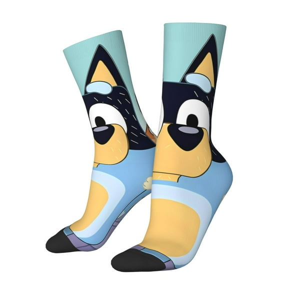 Johaoi Bluey Pattern Crazy Funny Socks for Men Women Colorful Fun Novelty Crew Socks Gifts for Adults Gag Gifts