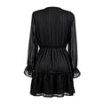 thumbnail image 2 of Vestido George para Dama, Escote V, con Paneles, Manga Larga Negro Talla G, 2 of 4