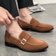 thumbnail image 1 of Zapatos bajos de manga de negocios formales con hebilla de cinturón de gamuza informal retro profesional para hombre Wmkox8yii  123q2551, 1 of 4