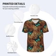 thumbnail image 5 of Fotbe Vintage Butterfly Green Baseball Jersey Shirt for Men and Women, Casual Short Sleeves Button Down T-Shirt-X-Large, 5 of 9