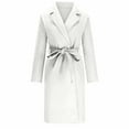 thumbnail image 4 of Efsteb Womens Trench Coat Double-Sided Nylon Coat British Style High-End Temperament Jacket with Belt White M, 4 of 6