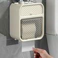 thumbnail image 6 of Clearance! Roll Toilet Paper Holder Bathroom Holder With Storage Wall Mounted Adhesive Tissue Storage Box With Shelf for Bathroom Wall Mounted Toilet Paper Holder With Storage | & Mu, 6 of 9