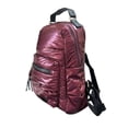 thumbnail image 3 of Mochila casual marca Luxo Brand modelo UNIBELLA de nylon sintética satinado acolchada color vino, 3 of 5