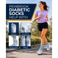 thumbnail image 4 of Pembrook Unisex Non-Binding Diabetic Ankle Socks, Mixed Flowers, Medium, 6 Pairs, 4 of 7