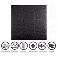 thumbnail image 4 of Papel Tapiz Autoadherible Ladrillo Espuma Negro Grande 10pcs Malubero Papel Tapiz, 4 of 4