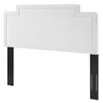 thumbnail image 1 of Headboard, King California Size, White, Velvet, Modern Contemporary Mid-Century French Country, Mid Century Bedroom Master Guest Suite Room, 1 of 9