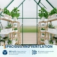 thumbnail image 3 of 6'x4' Walk-in Greenhouse – Heavy-Duty Aluminum Frame, Polycarbonate Panels, Quick Setup, Roof Vent, Large Outdoor Greenhouse Kit for Garden & Backyard, Green, 3 of 9