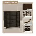 thumbnail image 3 of Sorbus 12 Drawer Dresser Organizer Large Bedroom Organization, Clothes Storage Drawers, Closet Organizer, Tall Dresser for Living Room, Office, Easy Pull Fabric Bins - Wooden Handle (Brown), 3 of 8