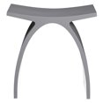thumbnail image 2 of Ancona Banc de Douche en Pierre Acrylique Pure 17” en Gris Mat, 2 of 4