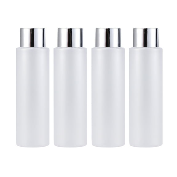 Raindrops 4pcs Refillable Transparent Plastic Toner Bottles for Travel and Home Use 200ml