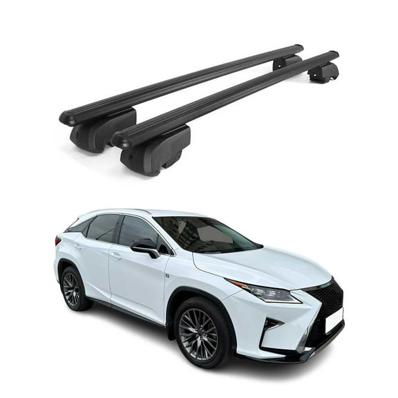 Lockable Roof Rack Cross Bars Luggage Carrier for Lexus RX450h 2016-2022 Black