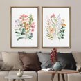 thumbnail image 2 of IDEA4WALL Framed Canvas Print Wall Art Set Watercolor Wildflower Botanical Modern Art Multicolor Floral Wall Decoration Bohemian Nature Artwork for Living Room, Bedroom, Office - 24"x36"x2 Natural, 2 of 5