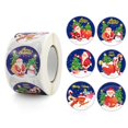 thumbnail image 1 of 500pcs/roll Christmas Sticker 1.5inch Labels Paper Waterproof Self-adhesive Round Package Sealed, 1 of 5