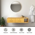 thumbnail image 6 of Ktaxon Wall Mount Styling Barber Station, Beauty Salon Spa Equipment, Salon Cabinet Station for Hair Stylist, Oak, 6 of 13