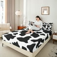 thumbnail image 3 of Manfei Cheetah Cow Print Full Size Sheets, Modern Fashion Bed Sheets, Teens Kids Adult Sheet Sets, Microfiber Bedroom Decor, 4-Piece, 3 of 6