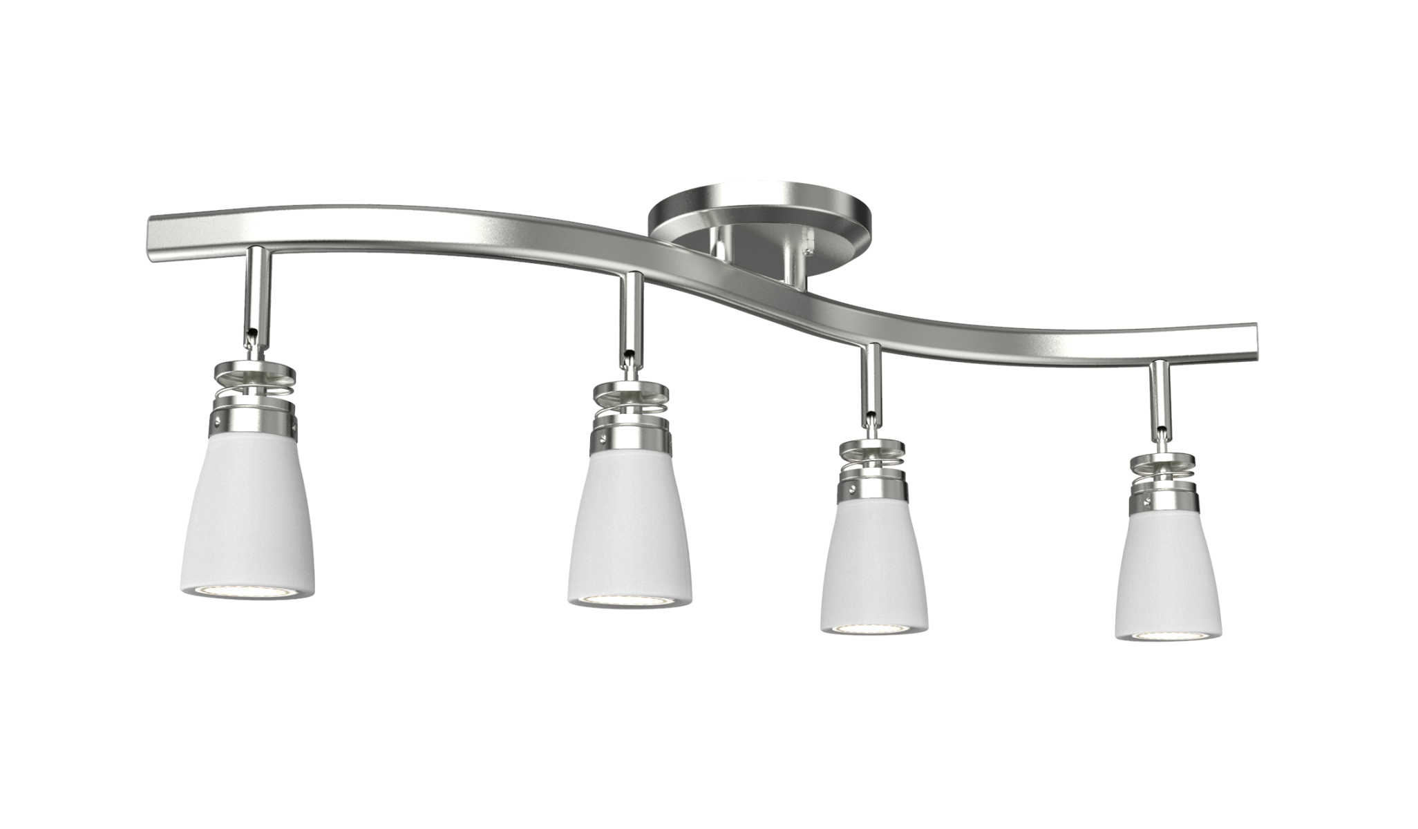 Modern Gloss White & Silver Chrome Single Ceiling/Wall Spotlight Fitting 3000K Warm White Complete with a 5w LED GU10 Light Bulb 