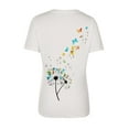 thumbnail image 5 of SMihono T-Shirt Surdimensionné pour Femmes Mode Femme Décontracté Col Rond Imprimé Blouse Manches Courtes T-Shirt Hauts d'Été Décontractés Hauts pour Femmes, 5 of 5