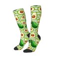 thumbnail image 2 of Balery Avocado Green Striped Fun Novelty Socks Men'S Women'S Crew Socks Funny Crazy Novelty Socks Quirky And Cool Socks, 2 of 9