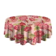 thumbnail image 5 of Pioneer Flower Floral Print Pattern Round Tablecloth 60"x60",Wrinkle Wipeable Table Cloth for Kitchen Dining Room Picnic Patio Party, 5 of 6