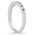 thumbnail image 2 of Amethyst and Diamond Wedding Band 14k White Gold 0.29ct, 2 of 2