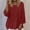 Wine, variant on Womens 3/4 Sleeve Tops Plus Size Shirts Crewneck Casual Pullover Solid Color Loose Summer Blouses Wine 4XL