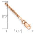 thumbnail image 2 of Primal Gold 14 Karat Rose Gold 1.75mm Diamond-cut Rope with Lobster Clasp Chain Bracelet, 2 of 2