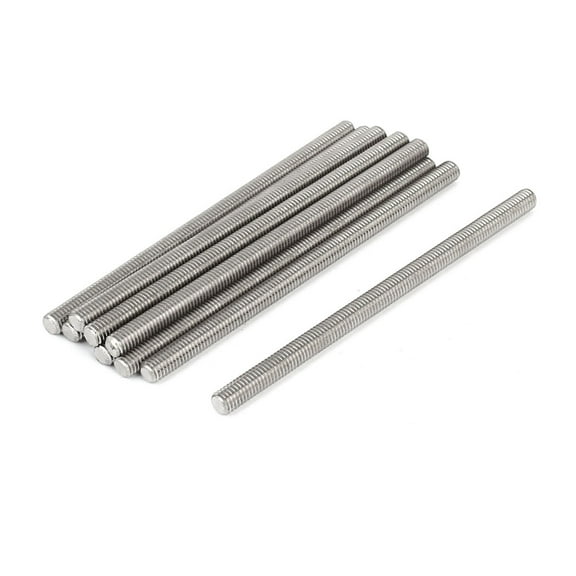 Unique Bargains M6 x 110mm 304 Stainless Steel Fully Threaded Rod Bar Studs Fastener 10Pcs