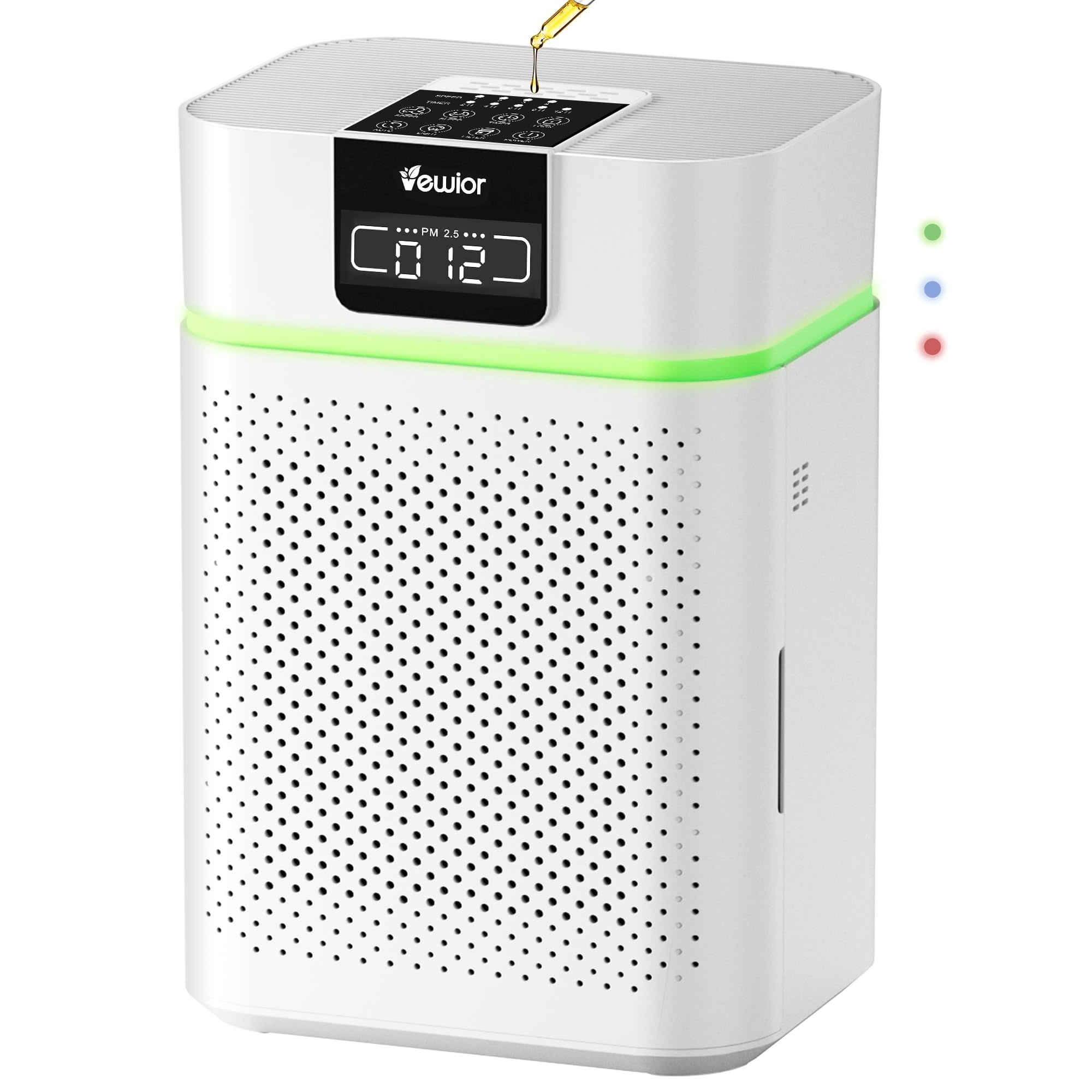 Air Purifier for Home Large Room up to 1800ft²,Air Cleaner with Air Quality Light and Essential Diffuser, AUTO Mode, Sleep Mode, Timer, Lock, for Wildfire Smoke Dust