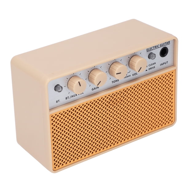 Amplificador De Práctica De Guitarra, Batería De 3,7 V 3000 MAh 10 W DC 5 V 1 A USB C BT Y Entrada Auxiliar Amplificador De Bajo Portátil Para Tocar Diariamente
