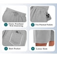 thumbnail image 5 of Rosvigor Womens Athletic Shorts High Waisted Running Workout Shorts for Women Loose Cotton Sweat Shorts with Pockets, 5 of 7