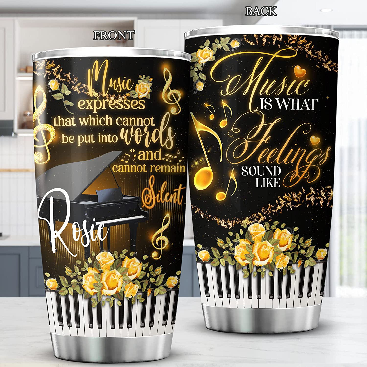 Personalized Flowers Coffee Mug Tumbler with Handle (15 oz) - Mamaw –  JustSoPosh