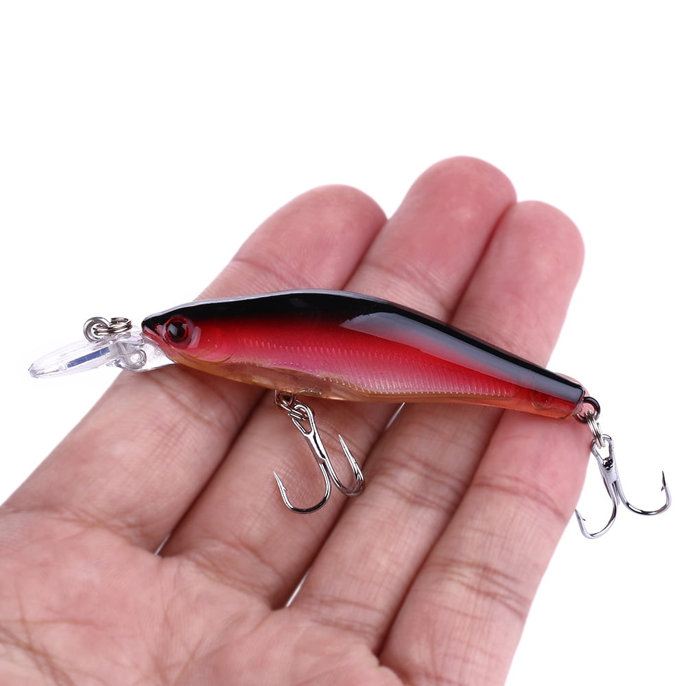 HENGJIA Minnow Bass Fishing Lures, Jerkbait Lure Set Hard Baits Deep Diving Crankbait for Catfish Walleye Trout Fishing Bait 5Pcs/kit